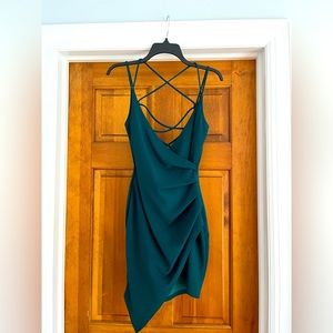 Windsor Forest Green Asymmetrical dress
